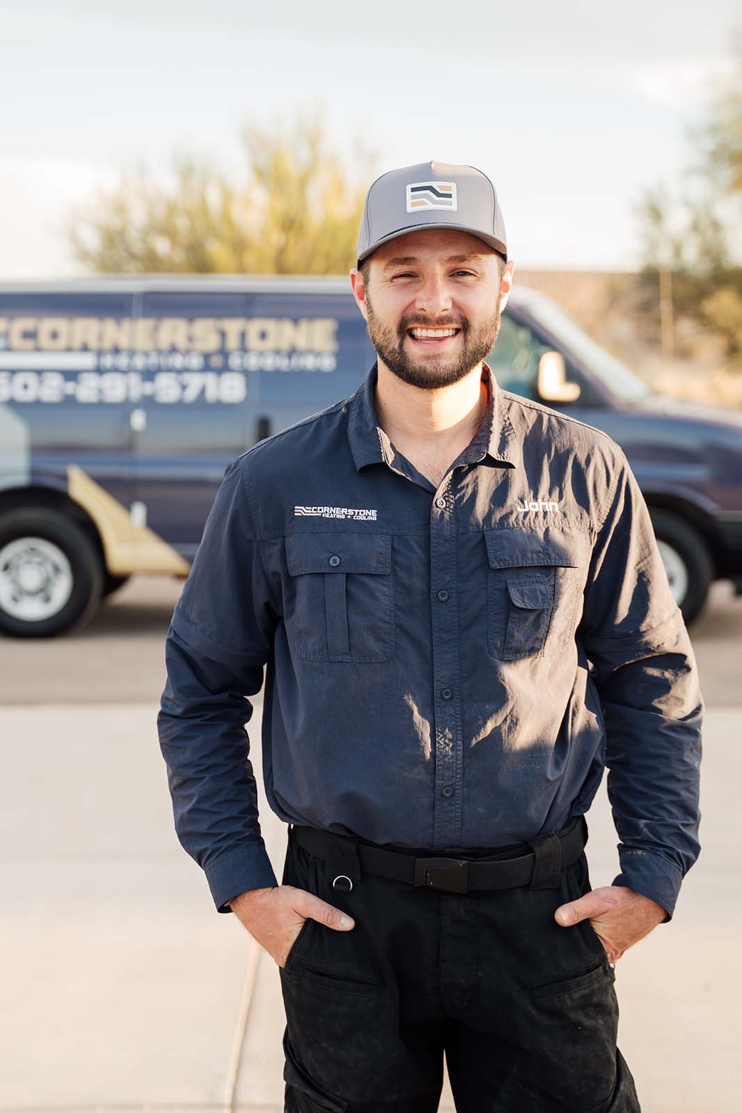John Baca, the owner of Cornerstone Heating and Cooling.